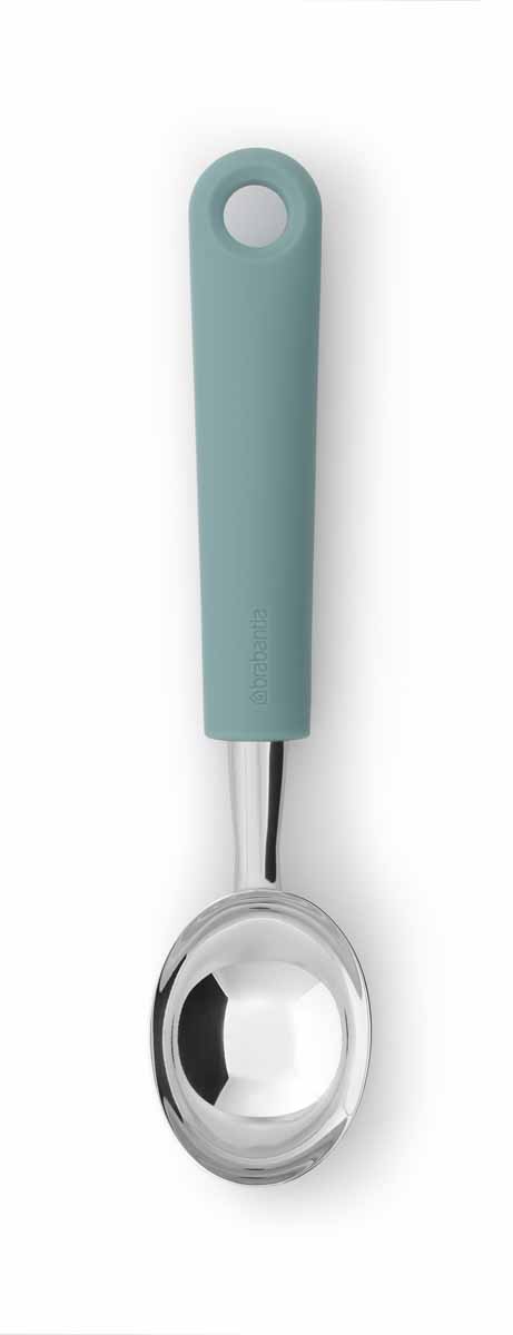 Ложка для мороженого Brabantia Tasty Colours, цвет: мятный. 106248106248 Ложка для мороженого Brabantia Tasty Colours, цвет: мятный. 106248106248Подходит для раскладывания твердого мороженого из морозильника. Ручка из прочного пластика, рабочая часть – из нержавеющей стали. Изделие легко моется – можно мыть в посудомоечной машине. Петелька для подвешивания. Подходит для мытья в посудомоечной машине. Удобно хранить – петелька для подвешивания.
