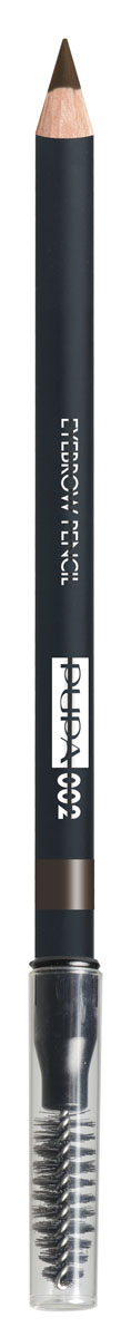 PUPA Карандаш для бровей тон 002 EYEBROW PENCIL Коричневый, 1,08 г240052002 PUPA Карандаш для бровей тон 002 EYEBROW PENCIL Коричневый, 1,08 г240052002Карандаш для бровей выделяет и подчеркивает брови и обеспечивает создание натурального и естественного макияжа.Формула: содержит пластичный и мягкий воск, который обеспечивает безупречное нанесение, четкую и структурированную линию, гарантирует водостойкий результат и стойкий эффект надолго. Упаковка: Деревянный корпус черного сатинового цвета; Серебряный логотип и нанесение цвета кольцом; Аппликатор в форме кисти.