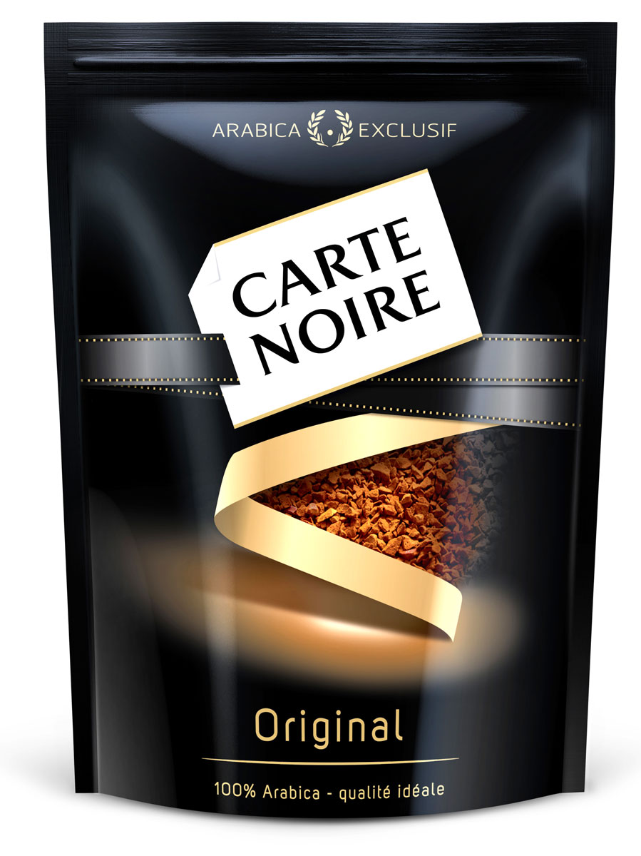 Carte Noire Original кофе растворимый, 75 г632486 Carte Noire Original кофе растворимый, 75 г632486Достигнув совершенства в кофейном мастерстве, Carte Noire создал новый стандарт качества кофе. Обжарка Carte Noire Огонь и Лед раскрывает всю интенсивность и богатство вкуса натурального кофейного зерна.Так же как лед украшает пламя, холодный поток останавливает обжарку на самом пике, чтобы создать совершенный насыщенный кофе. В этом столкновении контрастов рождается сключительность Carte Noire -его безупречный насыщенный вкус и непревзойденное качество. Для создания нового вкуса совершенного французского кофе Carte Noire используются высококачественные кофейные зерна 100% Arabica Exclusif. Способ приготовления: положите в чашку одну-две чайные ложки кофе Carte Noire. Добавьте горячую, но не кипящую воду.