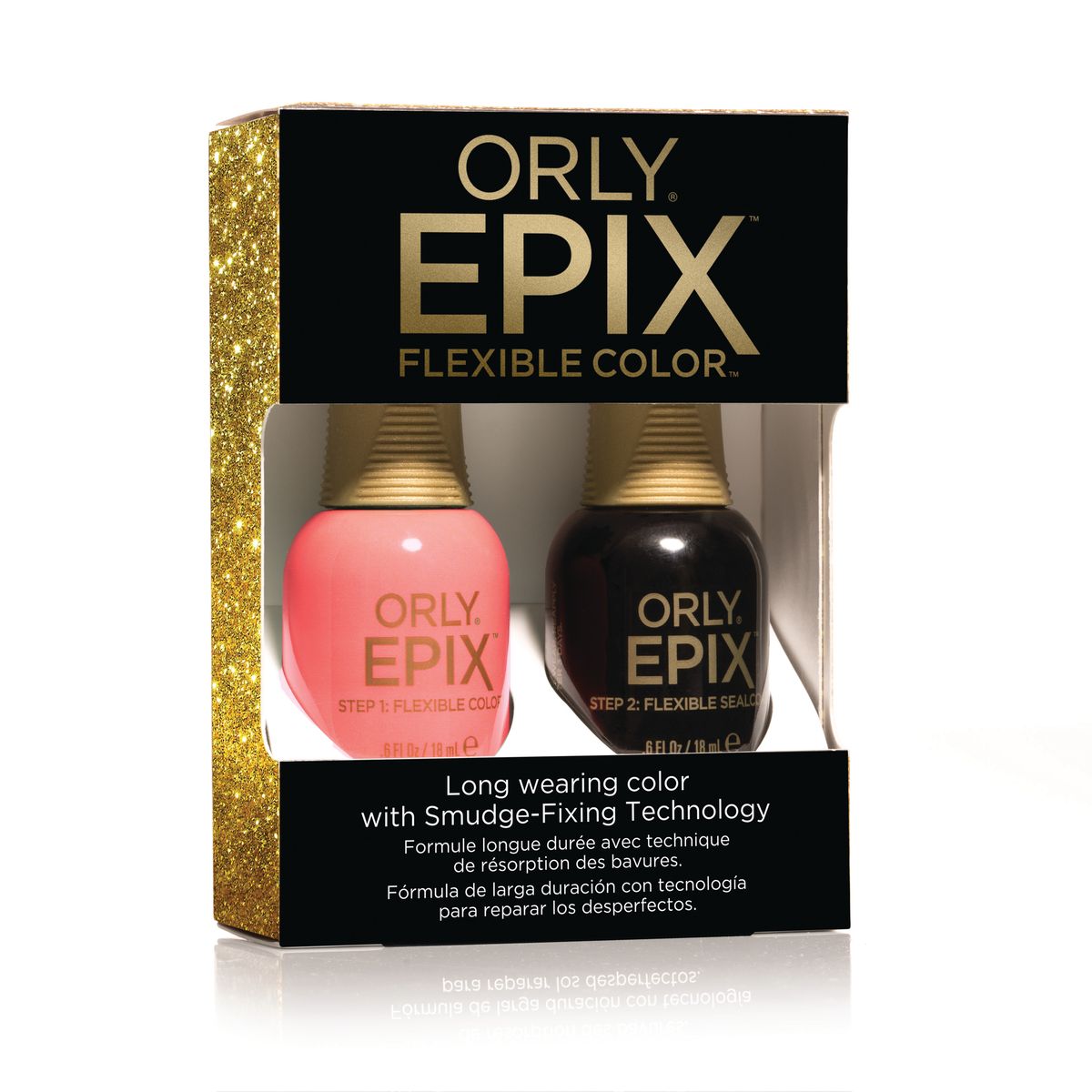 Orly Набор для создания 2-х фазного эластичного покрытия EPIX Flexible Color Launch Kit - Call My Agent29706 Orly Набор для создания 2-х фазного эластичного покрытия EPIX Flexible Color Launch Kit - Call My Agent29706Двухфазная эластичная система Flexible Color System - это новейшая запатентованная технология последнего поколения от ORLY, объединившая функции лака для ногтей и гибридных гелевых покрытий. Она обеспечивает прочное эластичное покрытие благодаря содержанию инновационных амортизирующих полимеров. Технология Flexible Color System подразумевает взаимное сцепление цветного лака и верхнего покрытия. Оба препарата системы EPIX дополняют друг друга и действуют вместе.А простое нанесение без подтеков обеспечивается благодаря технологии Smudge-Fixing, которая содержит полимеры, делающие покрытие эластичным и гибким, словно натуральные ногти. Лак быстро выравнивается, исключая смазывание во время нанесения.И еще один плюс, который все женщины оценят по достоинству - инновационная кисть ORLY EPIX. Она обеспечивает точное нанесение и идеальную ровную линию возле кутикулы. Максимальный контроль за результатом гарантирован:• 600 щетинок + плоская кисть• Максимально точное нанесение• Гладкое и плотное покрытие в одно касание кисти• Изогнутый контур кисти для безупречной линии возле кутикулыEPIX от ORLY сочетает все лучшие свойства в одном покрытии – эластичное покрытие без сколов, словно единое целое с ногтями.