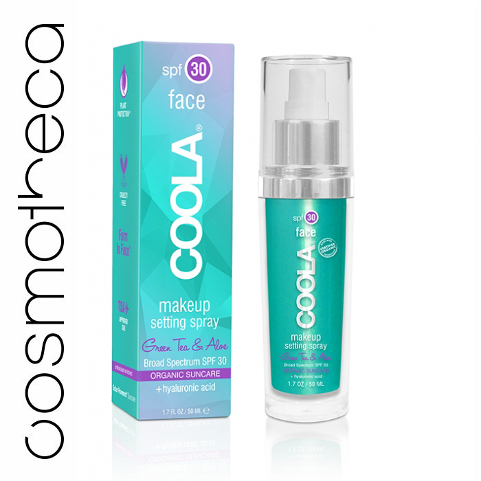 Coola Фиксирующий спрей для макияжа Зеленый чай и алоэ SPF 30 50 млCM30SS Coola Фиксирующий спрей для макияжа Зеленый чай и алоэ SPF 30 50 млCM30SSНевесомый, матовый спрей защищает чувствительную кожу лица, сохраняя ваш макияж свежим на весь день. Эта передовая формула включает в себя экстракт огурца и Алоэ Вера, которые мягко успокаивают и делают вашу кожу свежей; Также спрей содержит гиалуроновую кислоту, которая, как известно, притягивает влагу и помогает смягчить кожу лица. Уменьшает появление пор, тонких линий и морщин, и защищает вашу кожу от вредного воздействия ультрафиолетовых лучей солнца.