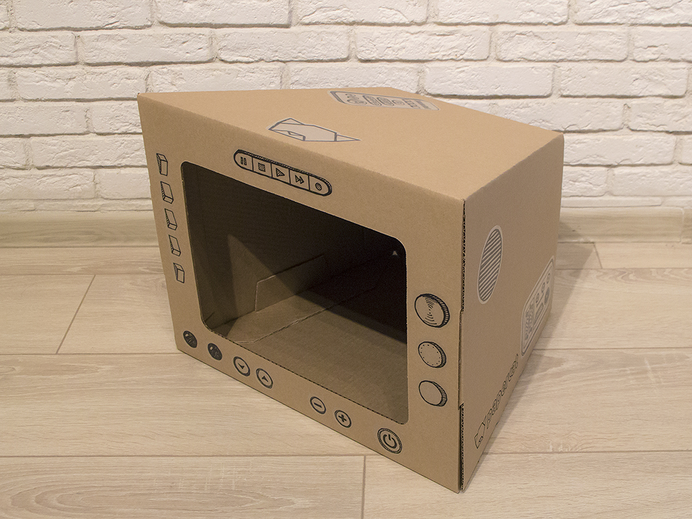 Картонный домик для кошек Papercat Cute TV901524002 Картонный домик для кошек Papercat Cute TV901524002Cute TV — это уютный дизайнерский домик от Papercat. Он развеет тоску ностальгирующих кошек и их хозяев по теплым ламповым телевизорам. Можно лежать сверху, точить когти и даже забираться внутрь.Домик легко собирается из одной детали без использования клея и дополнительных креплений. Сделан из прочного экологически чистого картона высокого качества.В комплекте набор оригинальных тематических стикеров из виниловой пленки, которые можно использовать как для декорирования домика, так и для других поверхностей.Домик упакован в прочную коробку, надежно защищающую от повреждений.