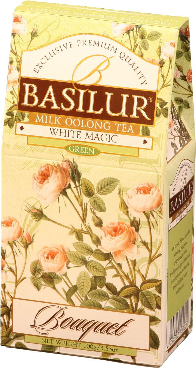 Basilur White Magic зеленый листовой чай, 100 г70140-00 Basilur White Magic зеленый листовой чай, 100 г70140-00Чай зеленый китайский байховый листовой Basilur White Magic с молочным ароматом. Чай Basilur White Magic - это уникальное сочетание молочного зелёного чая улун (Oolong), который составляет основу старинной традиционной рецептуры приготовления напитка восхитительного вкуса и аромата.