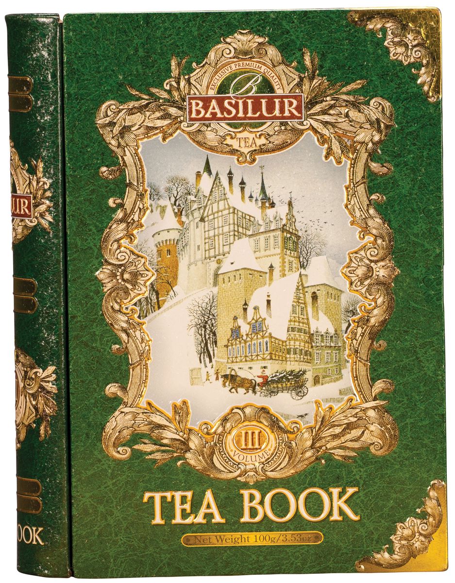 Basilur Tea Book III зеленый листовой чай, 100 г (жестяная банка)70289-00 Basilur Tea Book III зеленый листовой чай, 100 г (жестяная банка)70289-00Баночка чая Basilur Tea Book III выполнена в виде книги сказок, внутри которой находится пакет цейлонского листового зеленого чая с добавлением ягод клубники и клюквы, с ароматом дыни.