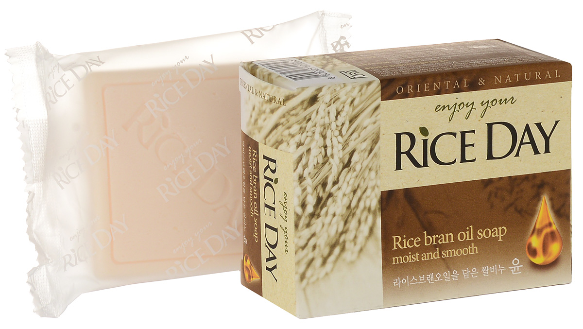 CJ Lion Riceday Мыло туалетное с экстрактом рисовых отрубей, 100 г112889 CJ Lion Riceday Мыло туалетное с экстрактом рисовых отрубей, 100 г112889В составе присутствует питательное свойство масла рисовыхотрубей : благодаря высокому содержанию белков, витаминов Е иА в рисовых отрубях кожа становится увлажнённой и гладкой.Очищающие компоненты на растительной основе не разрушаютзащитный слой с полезной микрофлорой на коже, удаляя толькоизбыток кожного жира и старые клетки. Экстракт рисовых отрубейоказывает успокаивающее действие на кожу, а также делает кожумягкой и гладкой.