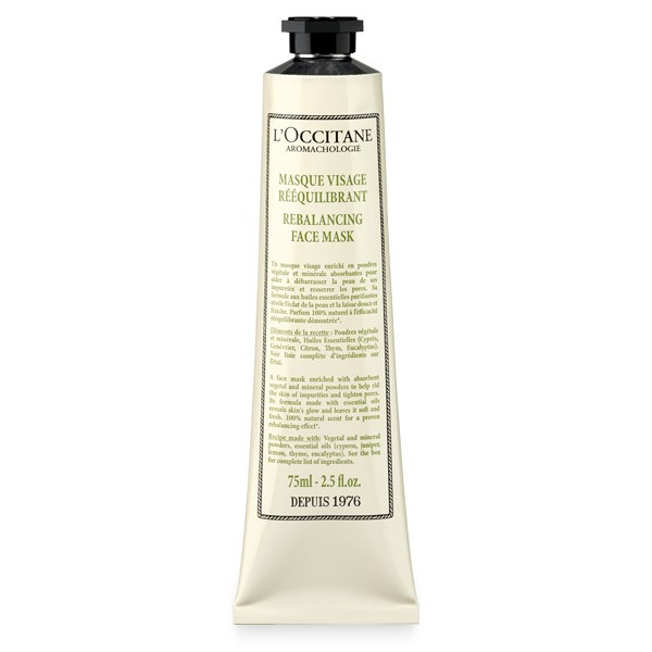 LOccitane Маска для лица Аромакология Очищение и восстановление, 75 мл358627 LOccitane Маска для лица Аромакология Очищение и восстановление, 75 мл358627Маска, обогащенная растительными и минеральными порошками, помогает избавить кожу от загрязнений, сужает поры и насыщает ее кислородом. Откройте для себя восстанавливающий ритуал по уходу за лицом, который не только подарит потрясающий расслабляющий эффект, но и поможет снять стресс и мышечное напряжение.