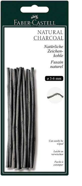 Faber-Castell Натуральный уголь Pitt Monochrome диаметр 3-6 мм 12 шт129198 Faber-Castell Натуральный уголь Pitt Monochrome диаметр 3-6 мм 12 шт129198Набор стержней из натурального угля для рисования Faber-Castell Pitt Monochrome состоит из 12 углей, выполненных в форме карандаша. Это один из самых уникальных и высококачественных продуктов компании Faber-Castell (Германия). Натуральный уголь изготовлен из буковых или вербных веточек. Отличается насыщенным и равномерным черным цветом с синеватым оттенком. Уголь - это быстрый, линейный и чувственный рисовальный инструмент. Он может создать как выразительные, так и мягкие линии, гибкость которых непревзойденна. Характер и воздействие угольного штриха определяется способом ведения угля. Углем можно создавать мягкие и проработанные тоновые эффекты различными способами. В комплект входят 12 угольных стержней диаметром от 3 до 6 мм.