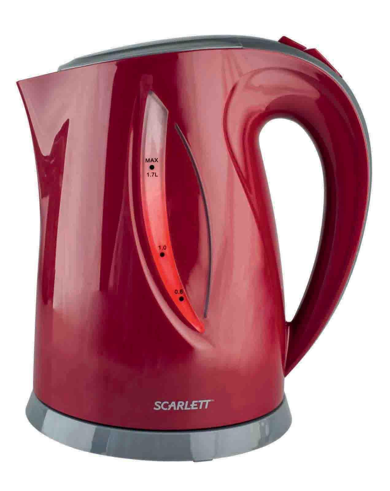 Scarlett SC-EK18P15 электрический чайникSC-EK18P15 Scarlett SC-EK18P15 электрический чайникSC-EK18P15Scarlett SC-EK18P15 – удобный и функциональный электрочайник. Модель имеет большой 1.7 л объем и высокую для такой емкости мощность. Это позволит получить полный чайник кипятка всего за пару минут. Высококачественный корпус из термостойкого пластика надолго сохранит температуру в резервуаре чайника, а также не позволит накипи оседать на стенках, что существенно упростит уход за прибором. К тому же такая компоновка не передает температуру на внешний корпус и никогда не обожжет вам руки. Нагревательный дисковый элемент закрытого типа обладает наиболее эффективной теплоотдачей и требует гораздо меньше ухода, чем его спиральные аналоги. Продуманная многоуровневая система защиты отключит чайник при закипании и снятии его с подставки, не позволит включить прибор при недостаточном уровне воды. Специальная компоновка поставки позволяет вращаться чайнику на 360 градусов, что не позволит повредить контакты при неправильной установке. Съемный фильтр против накипи легко извлекается для чистки и существенно упрощает обслуживание чайника, а световая индикация работы сообщит о готовности воды даже в темноте.