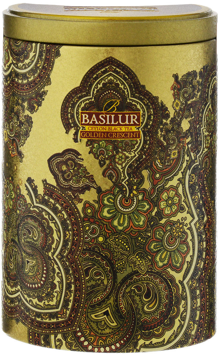 Basilur Golden Crescent черный листовой чай, 100 г (жестяная банка)70225-00 Basilur Golden Crescent черный листовой чай, 100 г (жестяная банка)70225-00Basilur Golden Crescent - черный байховый листовой чай. Этот классический натуральный цейлонский чай сорта Pekoe познакомит вас с настоящими древними традициями чайных плантаций Шри-Ланки.