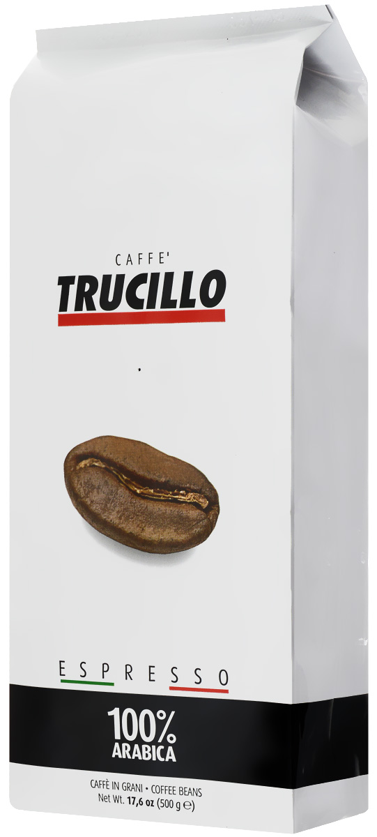 Trucillo Espresso Arabica кофе в зернах, 500 г8004715009008 Trucillo Espresso Arabica кофе в зернах, 500 г8004715009008Trucillo Espresso Arabica - тщательно подобранная смесь 100% арабики высочайшего качества. Нотки шоколада и ванили, дополненные лёгкими штрихами миндаля, экзотических фруктов и цветов. Классический итальянский эспрессо с великолепно сбалансированным вкусом и ароматом.