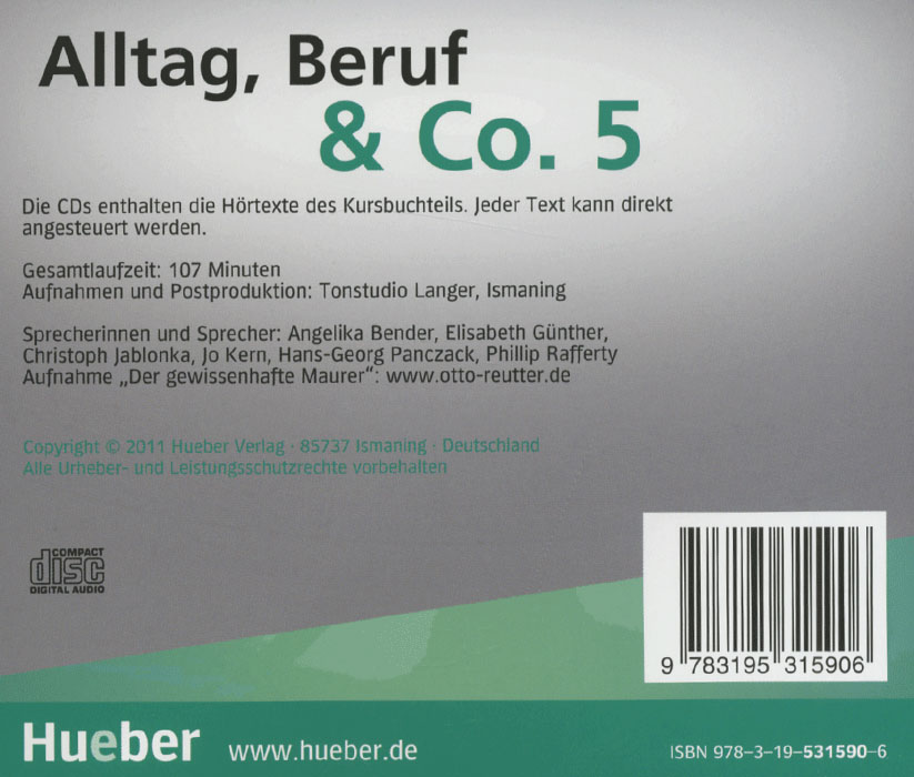Alltag, Beruf & Co.5: Hortexte zum Kursbuch (  2 CD)