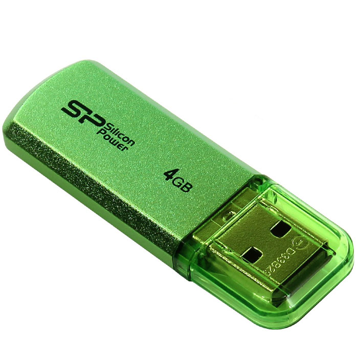 Silicon Power Helios 101 4GB, Green USB-накопительSP004GBUF2101V1N Silicon Power Helios 101 4GB, Green USB-накопительSP004GBUF2101V1NДоступный в яблочно-зеленом и лазоревом цветах новый Silicon Power Helios 101 имеет алюминиевый корпус с матовым покрытием. Silicon Power Helios 101 отражает футуристический, стильный и простой дизайн. Он тонок, легок и подходит для пользователей, следящих за модой! Helios 101 может быть прикреплен к брелоку с ключами и использоваться как аксессуар. Обладающий функцией plug&play Helios 101 - идеальный компаньон нетбука!ПО SP Widget с 7 основными функциями для защиты данных:Синхронизация и Резервное копирование Мои ДокументыСинхронизация и Резервное копирование других папокСинхронизация и Резервное копирование Outlook/Outlook expressКопирование и шифрование данных на USB носительЗагрузка 60-дневной пробной версии Symantec Norton Internet security бесплатноСинхронизация и Резервное копирование папки ИзбранноеБлокирование компьютера паролем, по времени или USB накопителем
