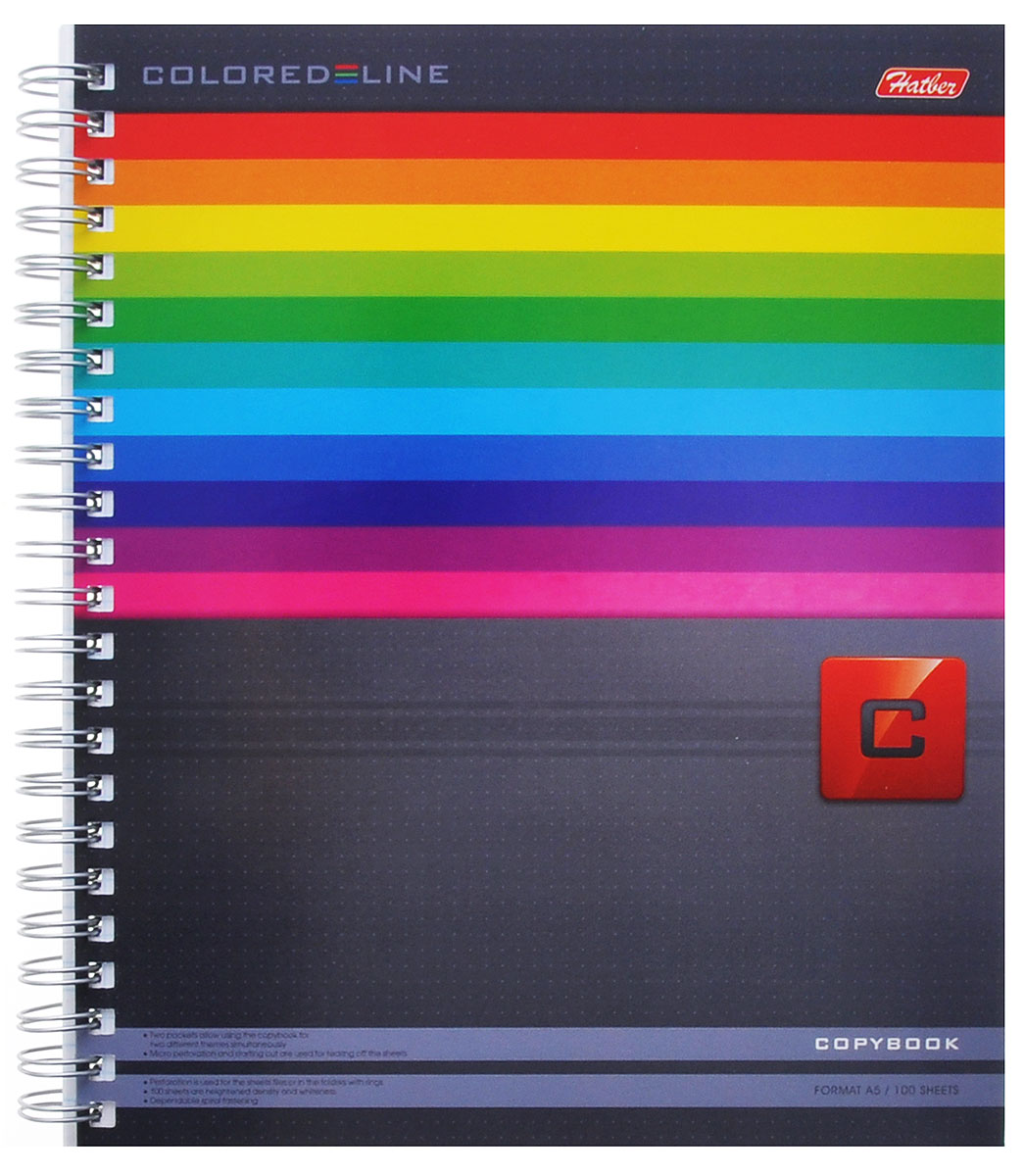 Hatber Тетрадь в клетку Colored Line, 100 листов100Ткм5B1сп_10649 Hatber Тетрадь в клетку Colored Line, 100 листов100Ткм5B1сп_10649Тетрадь в клетку Hatber Colored Line на гребне подойдет для ведения конспектов лекций и личных записей.На внутренней части обложки расположены два цветных кармана. Обложка изготовлена из плотного картона. Внутренний блок состоит из 100 листов, выполненных из белой бумаги в голубую клетку. Каждый лист имеет микроперфорацию по отрывному краю.