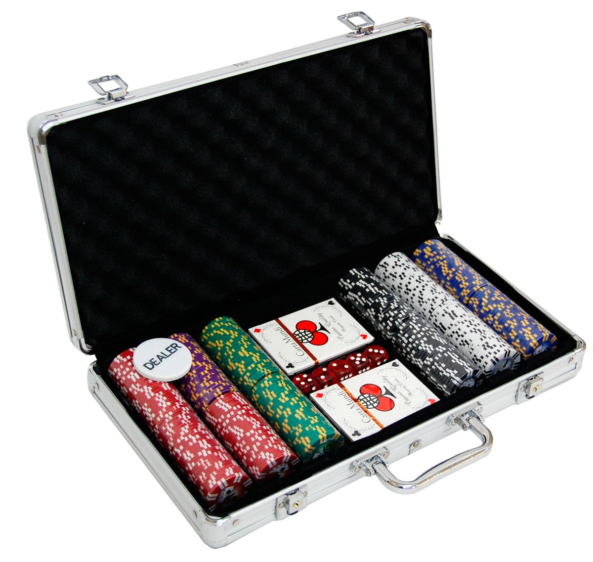 Дипломат для покера на 300 фишек с номиналом, размер: 40х21х8см. ГД4/300