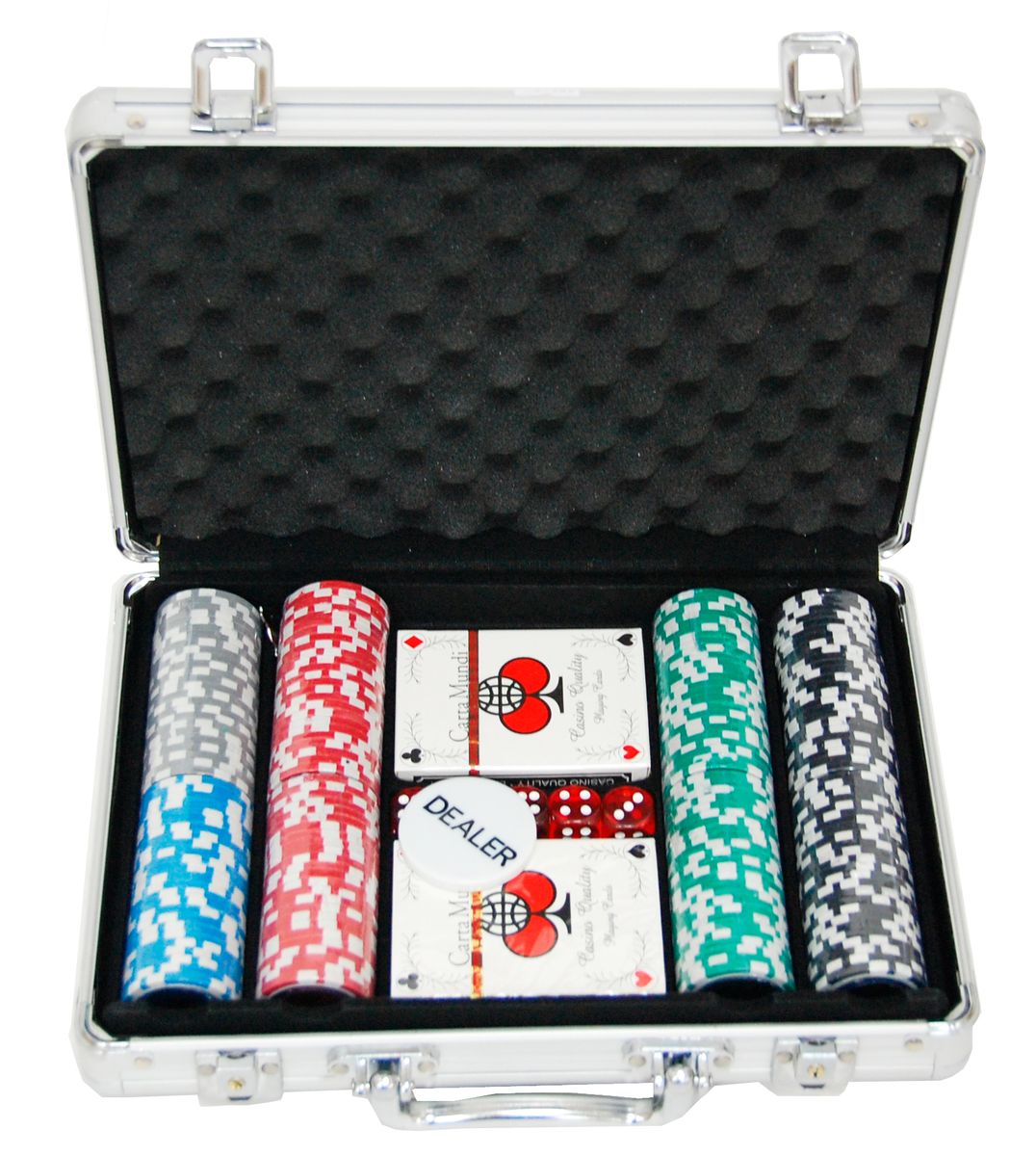 Дипломат для покера на 200 фишек с номиналом, размер: 30х21х8см. ГД5/200