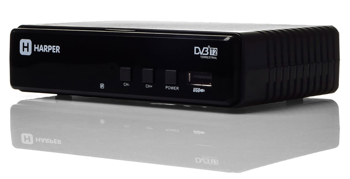 Harper HDT2-1513, Black цифровой телевизионный ресивер DVB-T2HDT2-1513 Harper HDT2-1513, Black цифровой телевизионный ресивер DVB-T2HDT2-1513Цифровой телевизионный ресивер Harper HDT2-1513 имеет встроенный телегид, который поможет вам определиться с выбором интересного сериала, фильма или передачи. Кроме того, любой фрагмент эфира может быть записан на внешний накопитель и воспроизведен в любое удобное для вас время. Также телевизионный ресивер может использован для воспроизведения мультимедийного контента с внешних накопителей. Устройством поддерживаются практически все актуальные на сегодняшний день форматы, включая MKV-файлы.