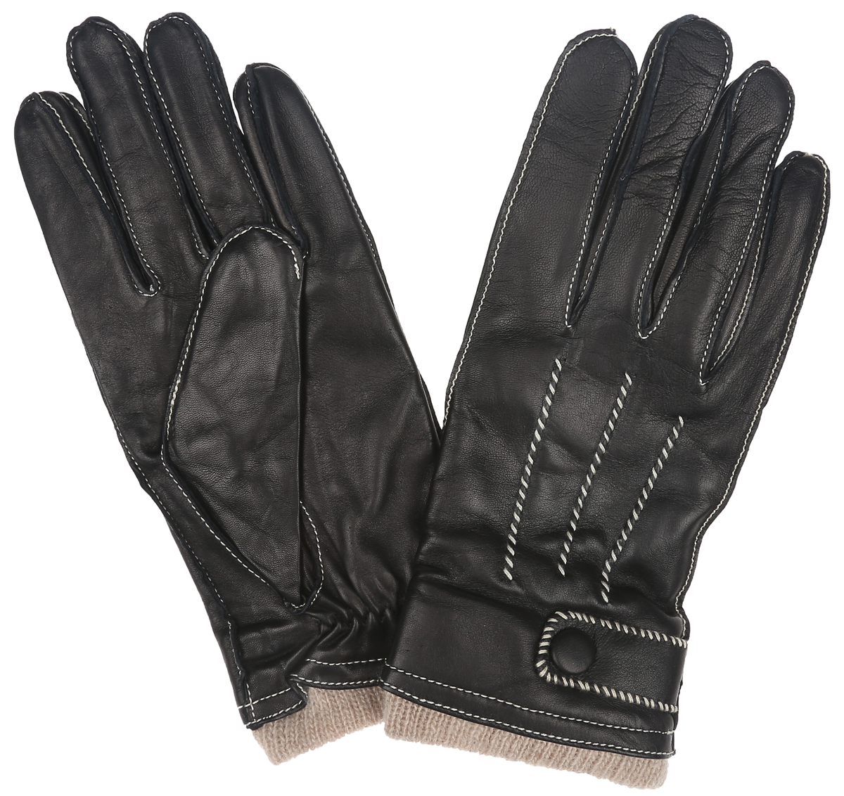 Перчатки мужские Eleganzza, цвет: черный. OS01750. Размер 9
