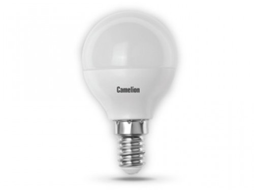 Лампа светодиодная Camelion, теплый свет, цоколь E14, 5W5-G45/830/E14 Лампа светодиодная Camelion, теплый свет, цоколь E14, 5W5-G45/830/E14Энергосберегающая лампа Camelion - это инновационное решение, разработанное на основе новейших светодиодных технологий (LED), для эффективной замены любых видов галогенных или обыкновенных ламп накаливания во всех типах осветительных приборов. Служит в 30 раз дольше обычных ламп, экономит 1200 кВт/ч. Она хорошо подойдет для создания рабочей атмосферы в производственных и общественных зданиях, спортивных и торговых залах, в офисах и учреждениях. Лампа не содержит ртути и других вредных веществ, экологически безопасна и не требует утилизации, не выделяет при работе ультрафиолетовое и инфракрасное излучение. Обладает высокой вибро- и ударопрочностью в связи с отсутствием нити накаливания и стеклянных трубок. Обеспечивает мгновенное включение без мерцания. Тип колбы: G45. Напряжение: 220-240В / 50 Гц. Индекс цветопередачи (Ra): 77+.Угол светового пучка: 220°. Использовать при температуре: от -30° до +40°.