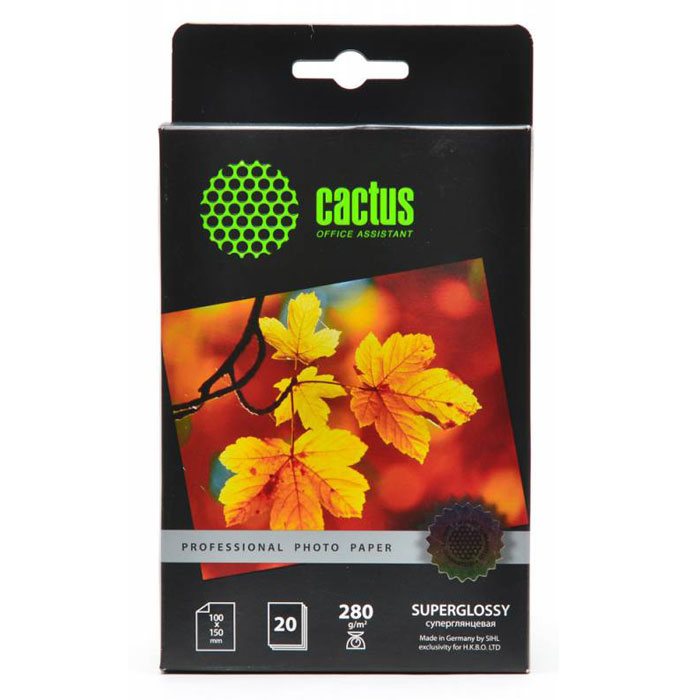 Cactus CS-HGA628020 Professional суперглянцевая фотобумагаCS-HGA628020 Cactus CS-HGA628020 Professional суперглянцевая фотобумагаCS-HGA628020Суперглянцевая фотобумага Cactus CS-HGA628020 Professional.Запечатлевайте лучшие мгновения вашей жизни в сочных и насыщенных цветах. Представляйте яркие и красочные презентации. Наслаждайтесь отпечатками высочайшего качества. Суперглянцевая бумага Cactus - это бумага класса премиум. Зеркальный глянец придаст вашим отпечаткам вид рекламной фотографии, а яркая белизна позволит передать сочность и насыщенность цветов. Произведенная на высокотехнологичной полимерной основе она полностью влагонепроницаема. Суперглянец от Cactus превращает любую вашу фотографию в произведение фотографического искусства.Белизна бумаги: 95% - 98%Предназначена только для струйных принтеров