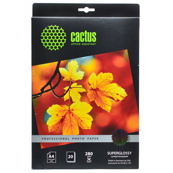 Cactus CS-HGA428020 Professional суперглянцевая фотобумагаCS-HGA428020 Cactus CS-HGA428020 Professional суперглянцевая фотобумагаCS-HGA428020Суперглянцевая фотобумага Cactus CS-HGA428020 Professional.Запечатлевайте лучшие мгновения вашей жизни в сочных и насыщенных цветах. Представляйте яркие и красочные презентации. Наслаждайтесь отпечатками высочайшего качества. Суперглянцевая бумага Cactus - это бумага класса премиум. Зеркальный глянец придаст вашим отпечаткам вид рекламной фотографии, а яркая белизна позволит передать сочность и насыщенность цветов. Произведенная на высокотехнологичной полимерной основе она полностью влагонепроницаема. Суперглянец от Cactus превращает любую вашу фотографию в произведение фотографического искусства.Белизна бумаги: 95% - 98%Предназначена только для струйных принтеров