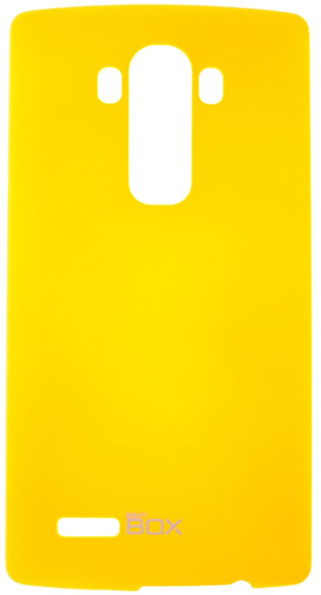 Skinbox 4People чехол для LG G4, YellowT-S-LG4-002 Skinbox 4People чехол для LG G4, YellowT-S-LG4-002Чехол - накладка Skinbox 4People для LG G4 бережно и надежно защитит ваш смартфон от пыли, грязи, царапин и других повреждений. Чехол оставляет свободным доступ ко всем разъемам и кнопкам устройства. В комплект также входит защитная пленка на экран.