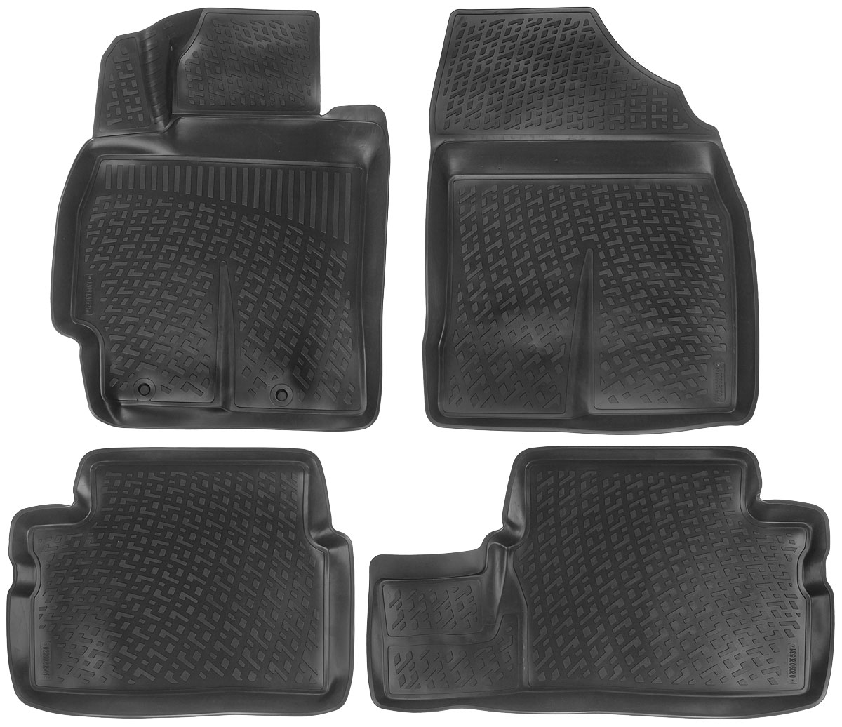 Набор автомобильных ковриков L.Locker Toyota Corolla/Auris 2007, в салон, 4 шт0209020501 Набор автомобильных ковриков L.Locker Toyota Corolla/Auris 2007, в салон, 4 шт0209020501Набор L.Locker Toyota Corolla/Auris 2007, изготовленный из полиуретана, состоит из 4 антискользящих 3D ковриков, которые производятся индивидуально для каждой модели автомобиля. Изделие точно повторяет геометрию пола автомобиля, имеет высокий борт, обладает повышенной износоустойчивостью, лишено резкого запаха и сохраняет свои потребительские свойства в широком диапазоне температур от -50°С до +50°С. Набор подходит для автомобилей с 2007 года выпуска. Комплектация: 4 шт.Размер ковриков: 73 см х 58 см; 60 см х 46 см; 80 см х 46 см; 74 см х 57 см.