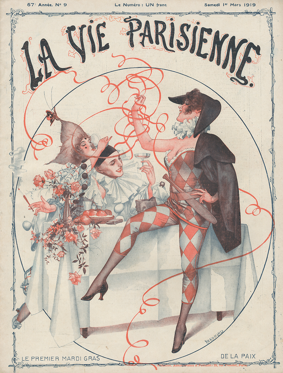 La Vie Parisienne, №9, mars 1919YS-17601 La Vie Parisienne, №9, mars 1919YS-17601Париж, Imprimerie G. de Malherbe et Cie. Сохранность хорошая.Предлагаем вашему вниманию журнал La Vie Parisienne (Парижская жизнь). Редкое периодическое изданиеэпохи Модерн. Франция. Март 1919.
