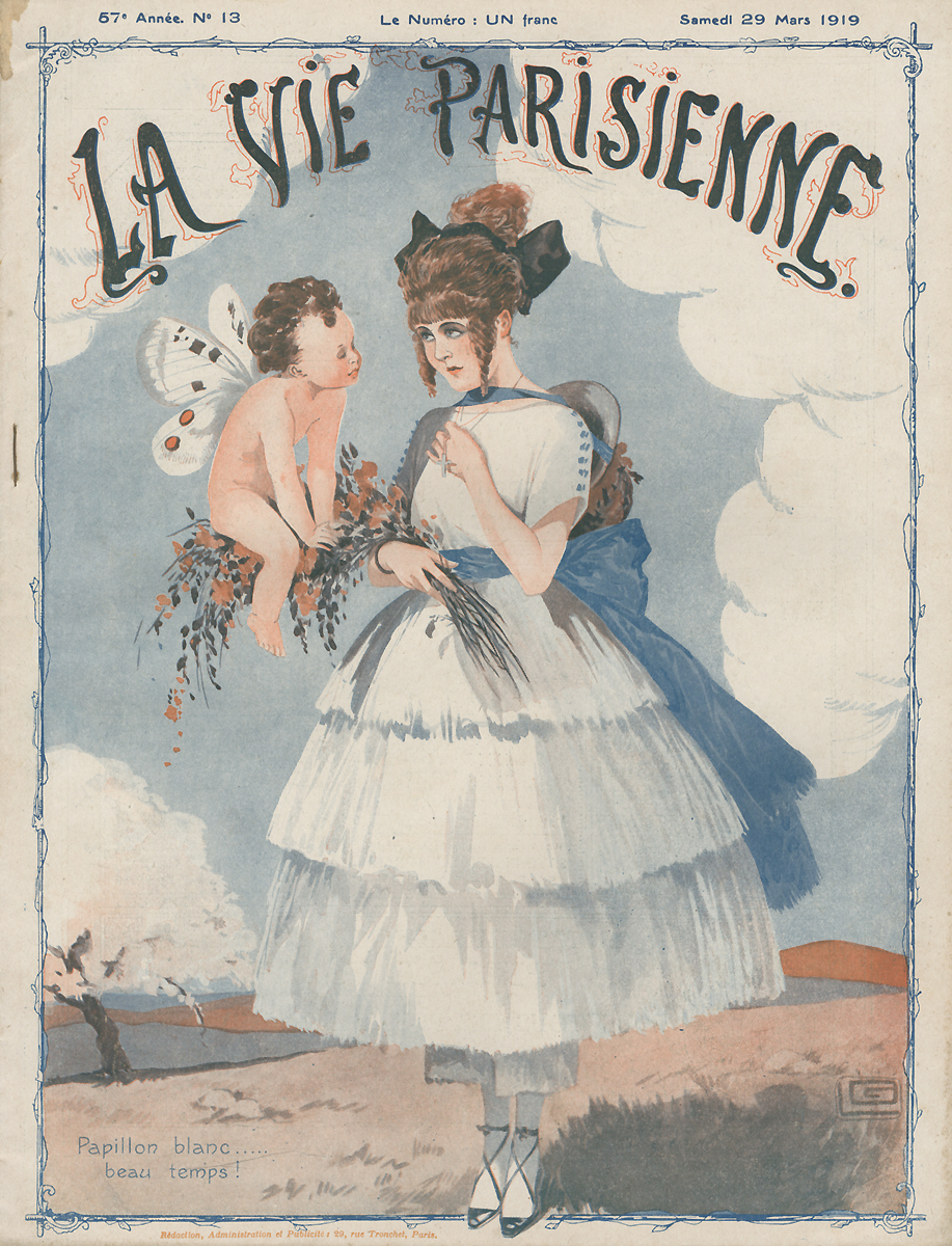 La Vie Parisienne, №13, март 1919MB05-00940 La Vie Parisienne, №13, март 1919MB05-00940Париж, 1919 год, Imprimerie G. de Malherbe et Cie.Сохранность хорошая.Предлагаем вашему вниманию журнал La VieParisienne (Парижская жизнь). Редкое периодическое издание эпохи Модерн.Франция. Март 1919.Издание не подлежит вывозу за пределы Российской Федерации.