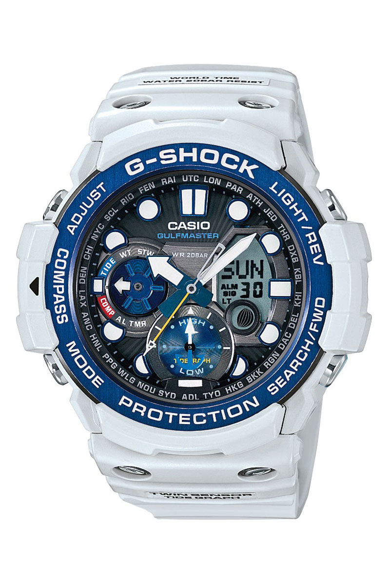 Часы наручные Casio, цвет: серый, синий. GN-1000C-8A