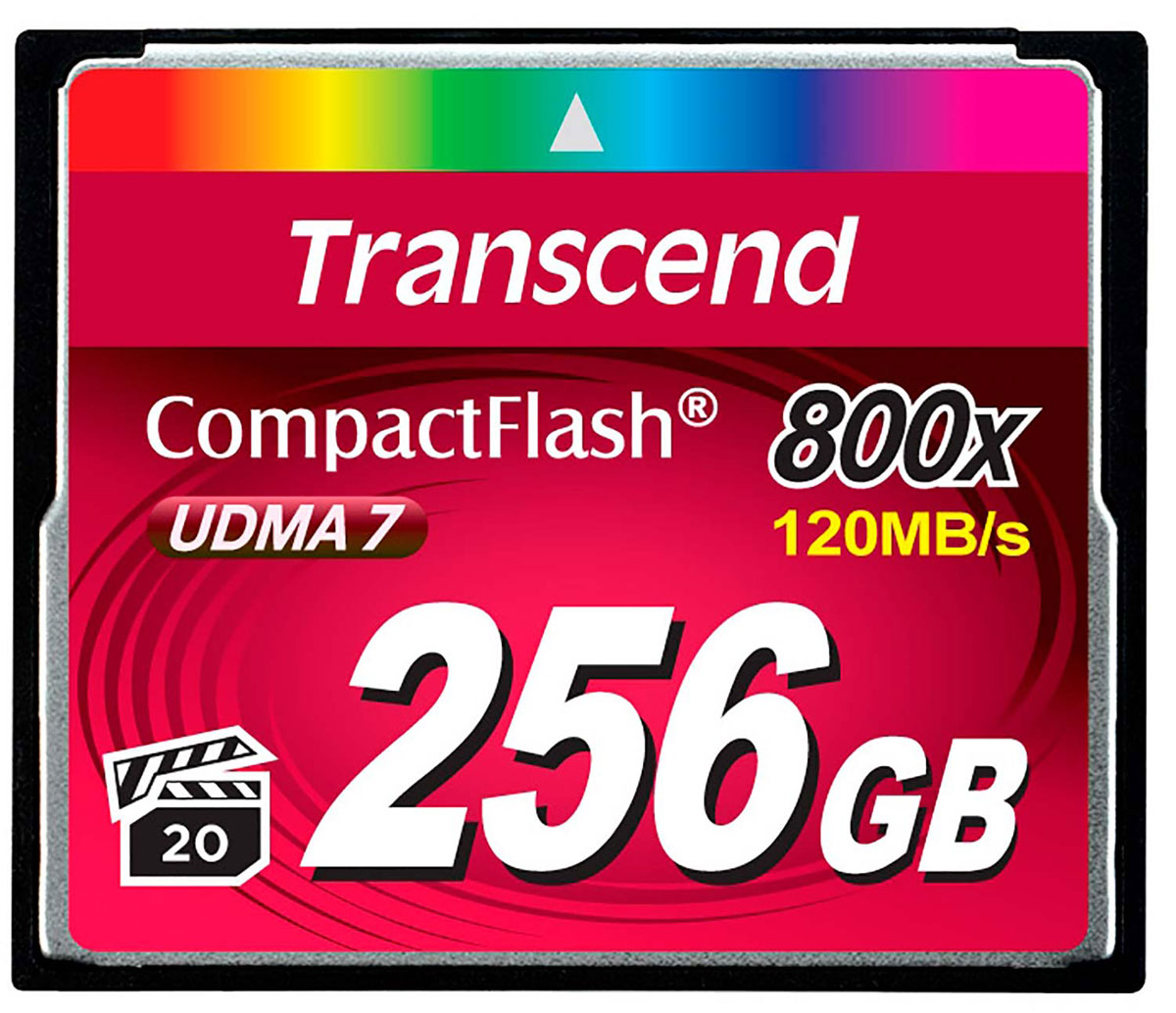 Transcend 800X CompactFlash (Premium) 256GB карта памяти