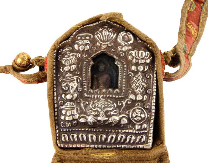 Тибетская сумочка для паломника. Ткань, вышивка, 