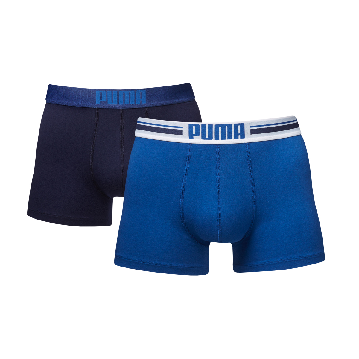 Трусы мужские Puma Placed Logo Boxer 2P, цвет: темно-синий, синий, 2 шт. 90651901. Размер M (46/48)
