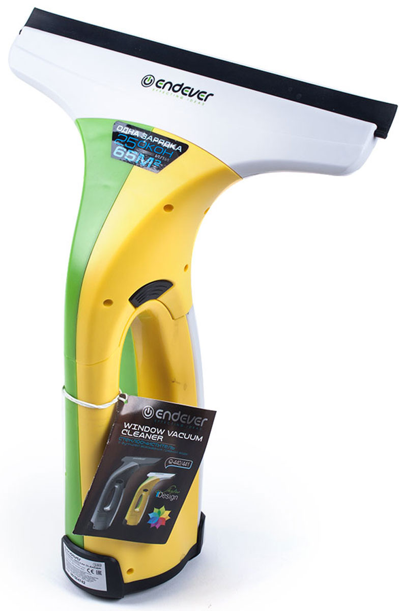 Endever Q-441 стеклоочистительQ-441 Endever Q-441 стеклоочистительQ-441Больше не нужно таскать тяжелые ведра воды, никаких тряпок и комков бумаги, забудьте о подтеках и разводах. Теперь мыть окна очень легко и просто! Воспользуйтесь пульверизатором, который входит в комплект стеклоочистителя с функцией всасывания грязной воды Endever Q-441 и нанесите чистящее средство на поверхность, затем протрите салфеткой из микрофибры, пройдите стеклоочистителем с функцией пылесоса. Стеклоочиститель быстро соберет всю воду с гладкой поверхности и сделает окна идеально чистыми.Работает в любом положении (горизонтальном, под наклоном, перевернутом)Используется для очистки окон, душевых, зеркал, керамогранита, автомобилей и любых других поверхностейУдобный эргономичный дизайн делает стеклоочиститель простым и удобным в использованииСобирает воду до последней капли, не оставляя следов и разводовЗарядка от сети: 220 В, 50 ГцСъемные аккумуляторы: 1300mAh NI-CDШирина скребка: 28 смВремя непрерывной работы аккумулятора: до 45 минут