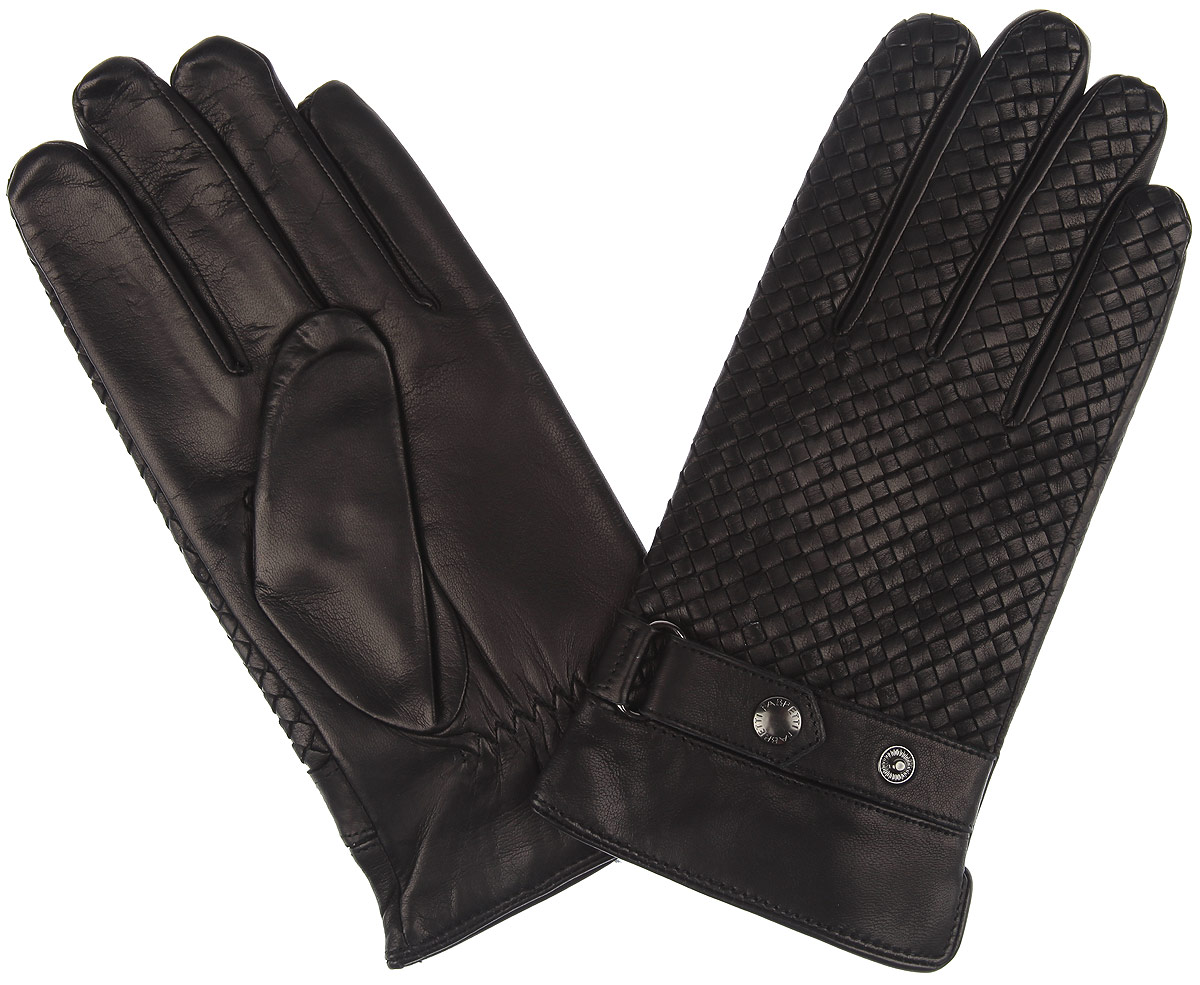 Перчатки мужские Fabretti, цвет: черный. 2.60-1 black. Размер 10