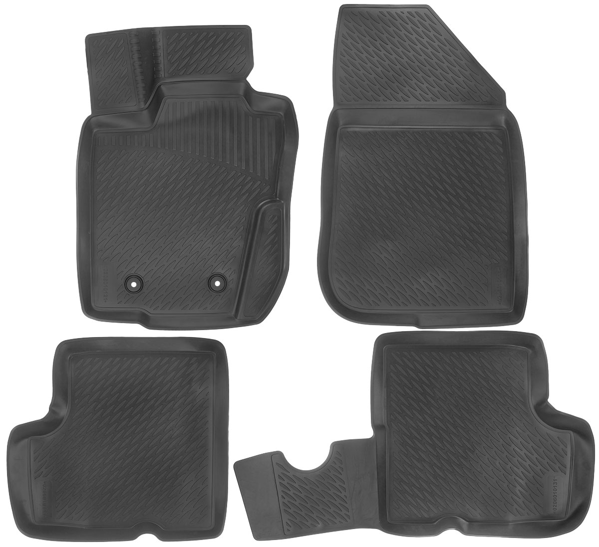 Набор автомобильных ковриков L.Locker Renault Duster (4WD) 2010, в салон, 4 шт0206010101 Набор автомобильных ковриков L.Locker Renault Duster (4WD) 2010, в салон, 4 шт0206010101Набор L.Locker Renault Duster (4WD) 2010, изготовленный из полиуретана, состоит из 4 антискользящих 3D ковриков, которые производятся индивидуально для каждой модели автомобиля. Изделие точно повторяет геометрию пола автомобиля, имеет высокий борт, обладает повышенной износоустойчивостью, лишено резкого запаха и сохраняет свои потребительские свойства в широком диапазоне температур от -50°С до +50°С.Комплектация: 4 шт.Размер ковриков: 78 см х 58 см; 94 см х 53 см; 53 см х 58 см; 84 см х 55 см.