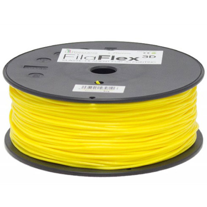 BQ Filaflex пластик в катушке, 1,75 мм, YellowF000086 BQ Filaflex пластик в катушке, 1,75 мм, YellowF000086Пластик BQ Filaflexэто эластичный термопластик для использования в 3D принтерах, стойкий к моющим средствам и щелочам. Один из лучших материалов для печати на 3D принтере, он не теряет форму при растяжении и имеет высокую прочность на разрыв. Материал абсолютно без запаха и не является токсичным. Температура плавления215-250°C. Пластик BQ Filaflex применяется для создания гибких, эластичных 3D моделей, таких как ремешки часов, обувь, предметы одежды и аксессуары, а также как часть более сложных 3D моделей в комбинации с обычным PLA пластиком. Одной катушки BQ Filaflex хватит на десятки изделий.Диаметр пластиковой нити: 1,75 ммПредел прочности: 39 МПа