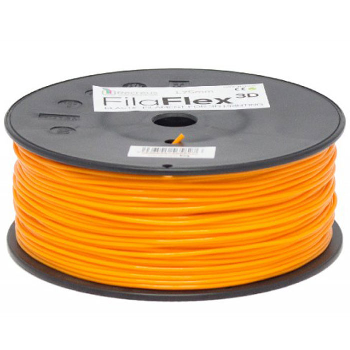 BQ Filaflex пластик в катушке, 1,75 мм, OrangeF000087 BQ Filaflex пластик в катушке, 1,75 мм, OrangeF000087Пластик BQ Filaflexэто эластичный термопластик для использования в 3D принтерах, стойкий к моющим средствам и щелочам. Один из лучших материалов для печати на 3D принтере, он не теряет форму при растяжении и имеет высокую прочность на разрыв. Материал абсолютно без запаха и не является токсичным. Температура плавления215-250°C. Пластик BQ Filaflex применяется для создания гибких, эластичных 3D моделей, таких как ремешки часов, обувь, предметы одежды и аксессуары, а также как часть более сложных 3D моделей в комбинации с обычным PLA пластиком. Одной катушки BQ Filaflex хватит на десятки изделий.Диаметр пластиковой нити: 1,75 ммПредел прочности: 39 МПа