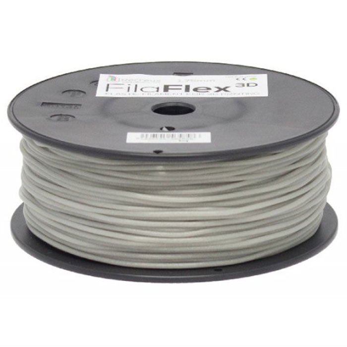 BQ Filaflex пластик в катушке, 1,75 мм, GreyF000090 BQ Filaflex пластик в катушке, 1,75 мм, GreyF000090Пластик BQ Filaflexэто эластичный термопластик для использования в 3D принтерах, стойкий к моющим средствам и щелочам. Один из лучших материалов для печати на 3D принтере, он не теряет форму при растяжении и имеет высокую прочность на разрыв. Материал абсолютно без запаха и не является токсичным. Температура плавления215-250°C. Пластик BQ Filaflex применяется для создания гибких, эластичных 3D моделей, таких как ремешки часов, обувь, предметы одежды и аксессуары, а также как часть более сложных 3D моделей в комбинации с обычным PLA пластиком. Одной катушки BQ Filaflex хватит на десятки изделий.Диаметр пластиковой нити: 1,75 ммПредел прочности: 39 МПа