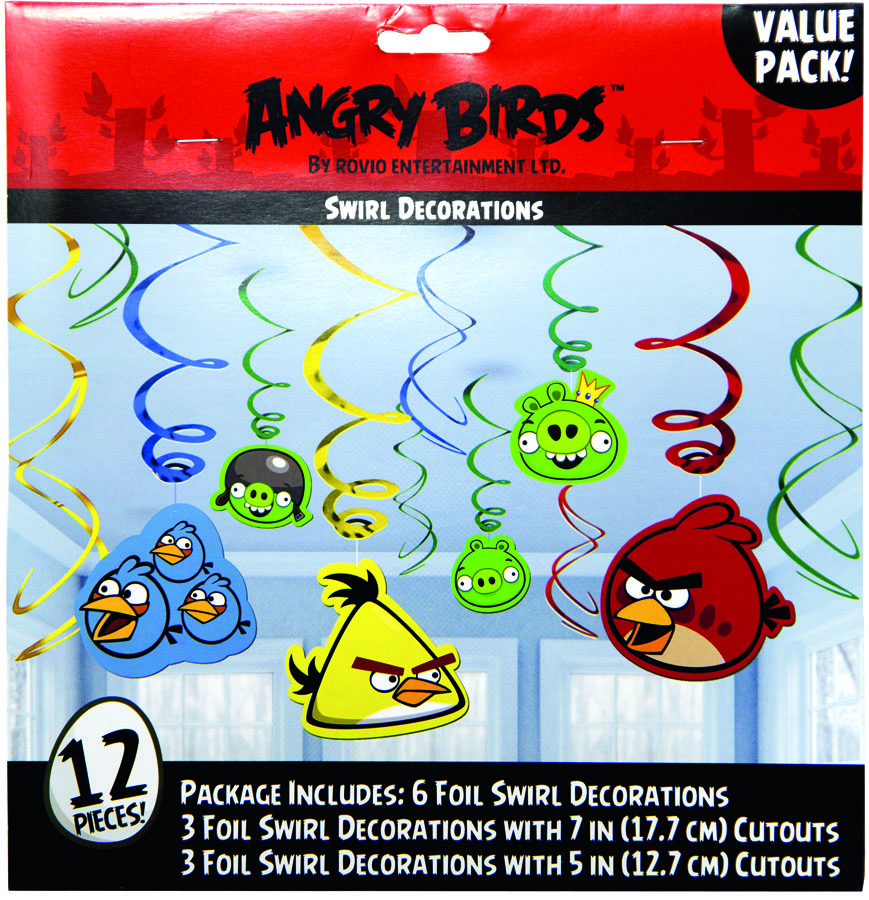 Amscan Спираль Angry Birds 12 шт