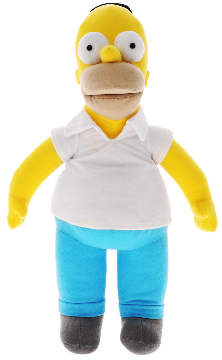 Simpsons Мягкая игрушка Гомер Симпсон цвет желтый белый голубой 47 см