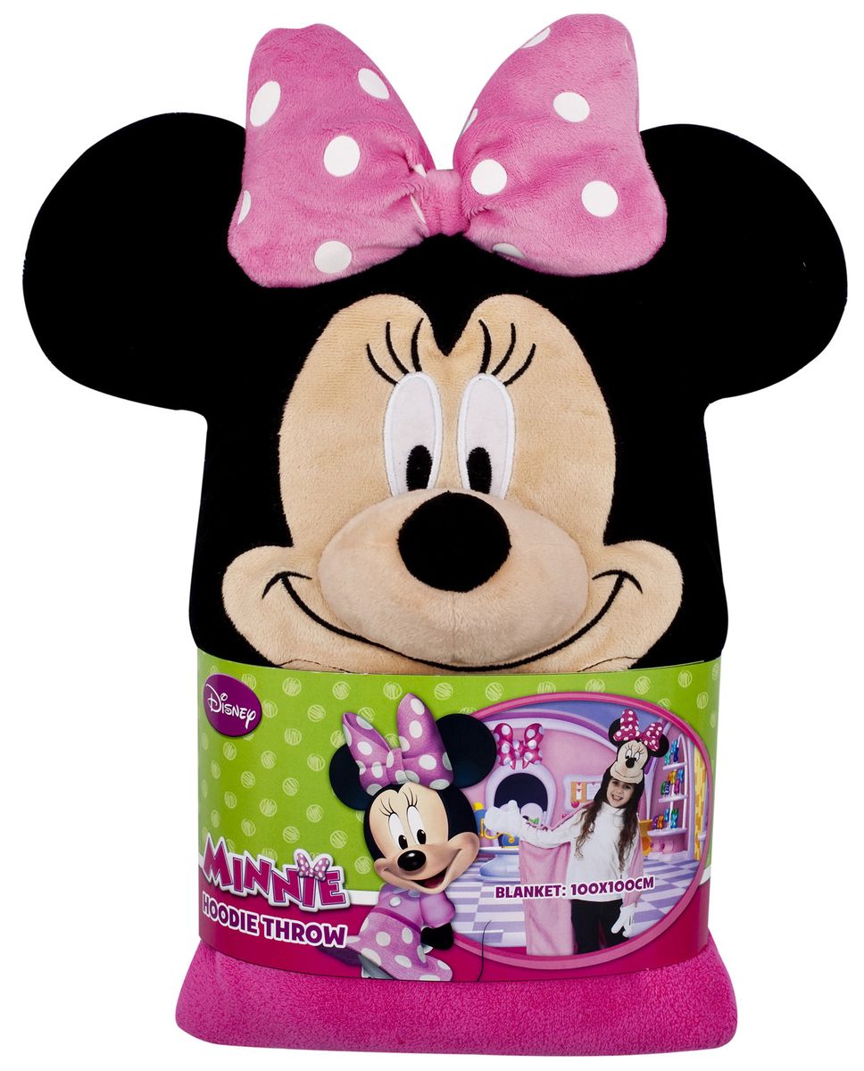 Disney Плед детский с капюшоном Minnie Mouse 100 см х 100 см15485 Disney Плед детский с капюшоном Minnie Mouse 100 см х 100 см15485Детский плед с капюшоном Disney Minnie Mouse – удивительная и многофункциональная вещь, от приобретения которой выиграют все. Родители, потому что получают для своих любимых чад тёплое и мягкое покрывальце. Дети, потому что мягкий плед может использоваться как накидка или пончо, а это отличная возможность преобразиться из мальчика или девочки в любимого героя. Данная текстильная продукция занимает высокие позиции на потребительском рынке благодаря своим оригинальным дизайнам и безопасным материалам.