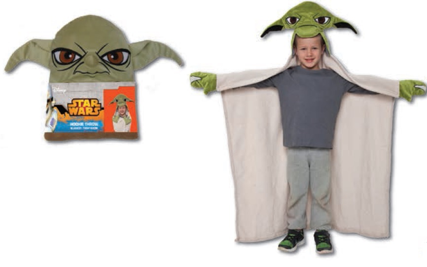 15671 Плед с капюшоном StarWars (Звёздные Войны) - Yoda, размер 100х100 см