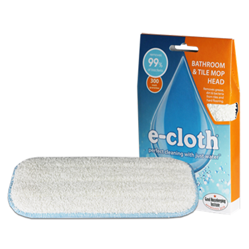 Насадка сменная для швабры E-cloth, для уборки ванных комнат, цвет: белый20630 Насадка сменная для швабры E-cloth, для уборки ванных комнат, цвет: белый20630Сменная насадка для уборки ванных комнат подходит для швабры E-cloth, модели 20628.Она изготовлена из e-cloth волокон, которые эффективно удаляют загрязнения с любых твердых поверхностей без использования химических средств. Благодаря свойствамe-cloth волокон на поверхности не остается разводов и собранная грязь удерживается тканью до следующей стирки. Насадка закрепляется с помощью липучки, что позволяет легко снимать ее со швабры для полоскания и затем легко закреплять на швабре.Применяется для влажной уборки любых твердых поверхностей - паркет, ламинат, кафель, натуральный и искусственный камень. Размер съемной насадки: 27 см х 13 см. Состав: 100% полиэстер.Выдерживает до 300 циклов стирки без потери эффективности.