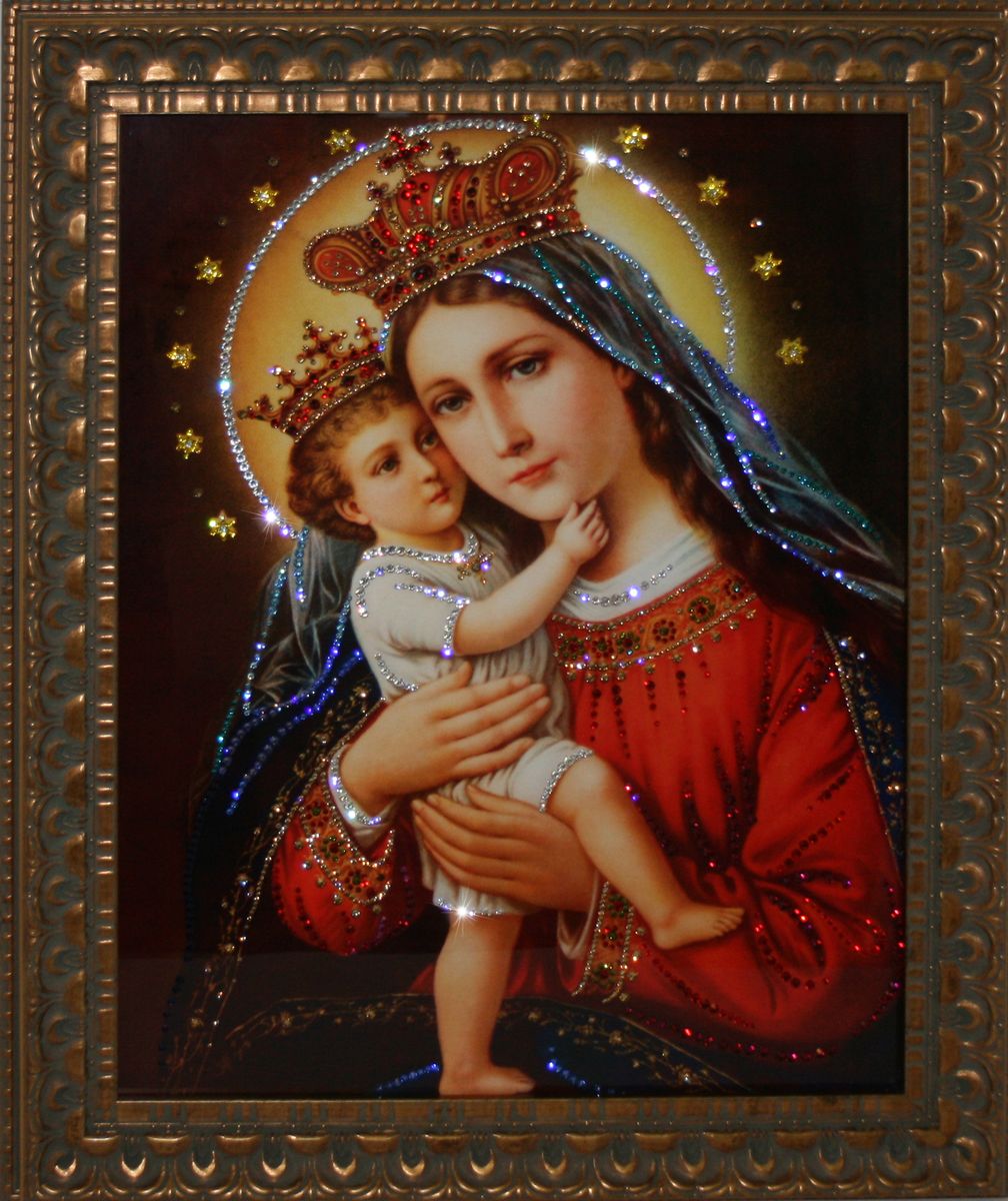 1721 Картина СваровскиМадонна1721 1721 Картина СваровскиМадонна1721Картина в багете, инкрустированная кристалами сваровски