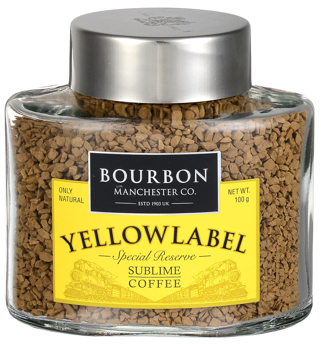 Bourbon Yellow Label кофе растворимый, 100 г4607141336737 Bourbon Yellow Label кофе растворимый, 100 г4607141336737Bourbon Yellow Label - купаж отборных зерен Латинской Америки. Ягоды желтого бурбона высушены прямо на дереве. Именно поэтому кофе имеет сладковатую сливочную доминанту во вкусе. Благодаря колумбийской арабике остается нежный фруктовый аромат, а премиальная костариканская арабика вносит свои шоколадный и пряные нотки в послевкусие.