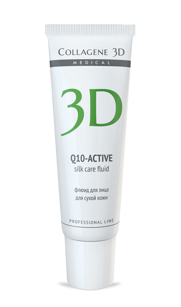 Medical Collagene 3D Флюид для лица Q10, 30 мл106001 Medical Collagene 3D Флюид для лица Q10, 30 мл106001Флюид с легкой тающей текстурой создает на коже шелковую вуаль. Активный антиоксидант коэнзим Q10, ценные масла авокадо и жожоба, входящие в состав, увлажняют кожу, насыщают ее питательными веществами.