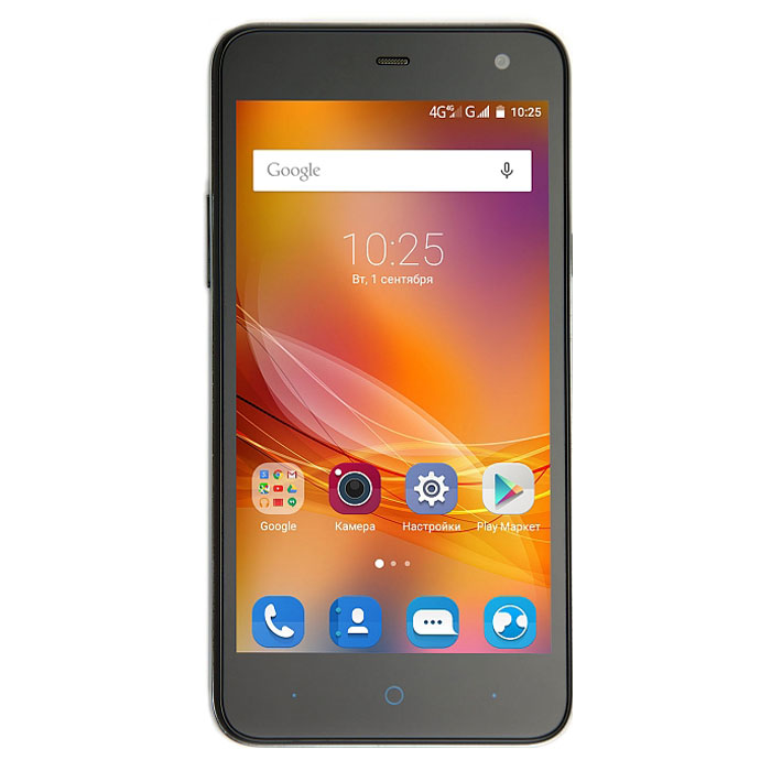 ZTE Blade L4 Pro, BlackZTE BLADE L4 PRO 4G BLACK ZTE Blade L4 Pro, BlackZTE BLADE L4 PRO 4G BLACKZTE Blade L4 Pro - доступный и производительный смартфон в эргономичном корпусе на базе 64-битного четырёхъядерного процессора MediaTek MT6735P с частотой 1 ГГц и 1 ГБ оперативной памяти. Для хранения информации предусмотрено 8 ГБ встроенной памяти.Телефон оснащен качественным 5-дюймовым HD IPS-дисплеем с разрешением 1280 x 720 пикселей, а также двумя слотами для сим-карт и слотом для карт памяти microSD (до 32 ГБ). Емкость аккумулятора составляет 2200 мАч.ZTE Blade L4 Pro имеет основную камеру 8 мегапикселей со вспышкой и фронтальную на 5 мегапикселей для видеозвонков и селфи. Работает девай под управлением современной ОС Android 5.1.Телефон сертифицирован Ростест и имеет русифицированный интерфейс меню, а также Руководство пользователя.