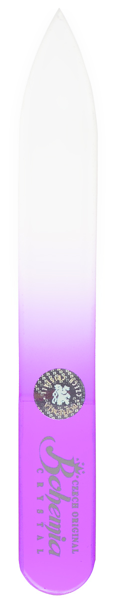 Bohemia Пилочка для ногтей, стеклянная, чехол из мягкого пластика, цвет: фиолетовый. 0902