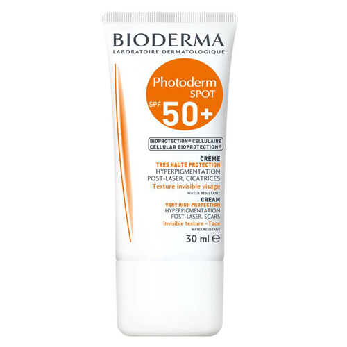 Bioderma СПОТ крем для лица Photoderm SPF 50+ 30млB285391 Bioderma СПОТ крем для лица Photoderm SPF 50+ 30млB285391Обеспечивает максимальную защиту от UVВ и UVA. Эффективно защищает клеточные структуры. Оказывает антирадикальное действие (нейтрализует OH?), успокаивает. Препятствует образованию пигментных пятен. Устойчиво к действию воды. Высокая фотостабильность. Подтвержденная безопасность и великолепная переносимость.Обеспечивает максимальную защиту от uvв и uva. Препятствует образованию пигментных пятен