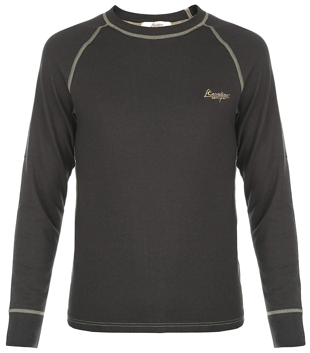 Термобелье кофта мужская Canadian Camper Thermal Underwear Top Silvian, цвет: темно-болотный. Размер S (44)